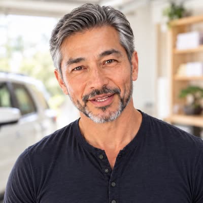 Portrait of Makoto, the book's AI presenter.